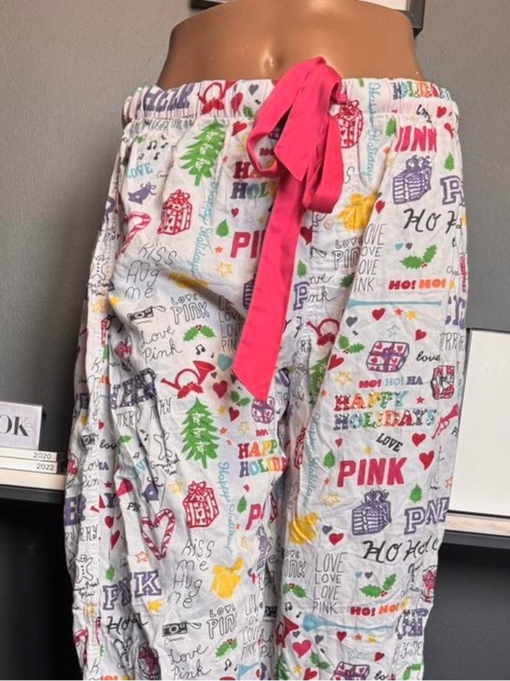 PINK Victoria’s Secret, Y2K holiday colorful, PJ pants - Picture 6 of 6